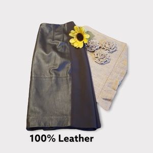 Leather Ellen Tracy skirt